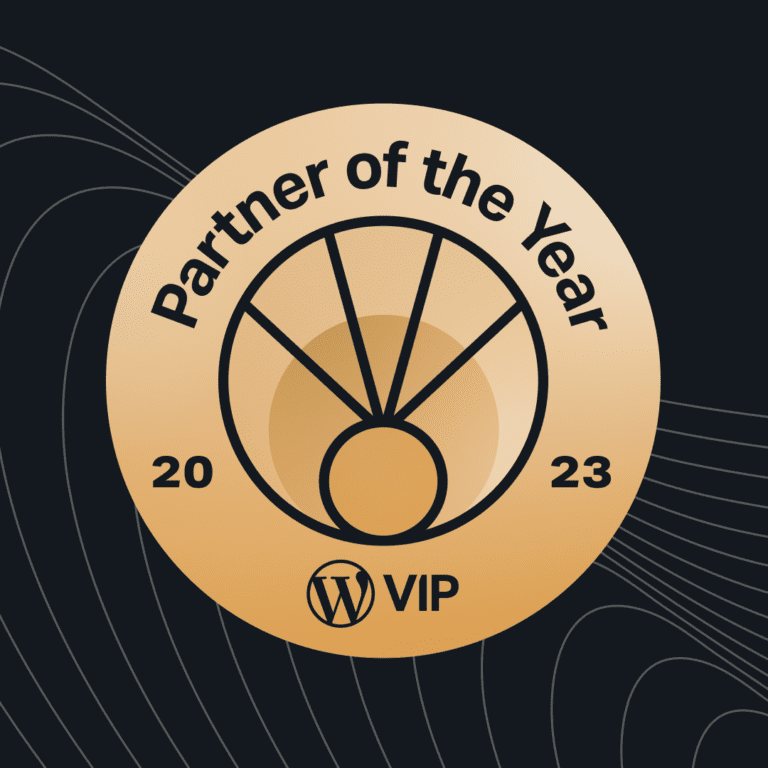 WordPress VIP 2023 Partner of the year badge